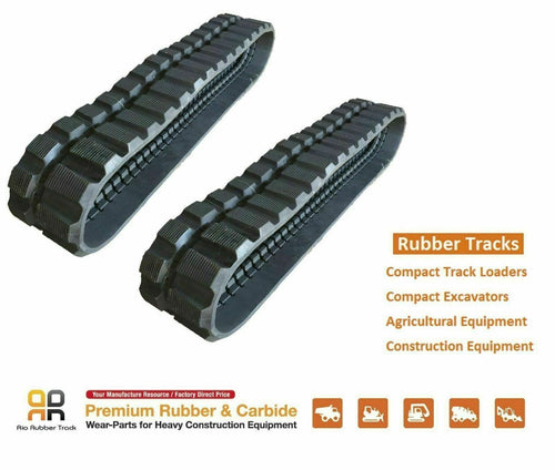 2pc Rubber Track 400x75.5x74  made for Yanmar VIO 45/3/5 45SV Offset Excavator