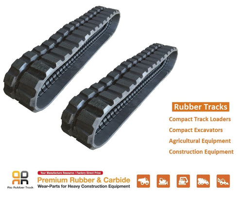 2  Rubber Track 400x75.5x74 Yanmar VIO50 VIO50-1 VIO55 VIO57 Offset