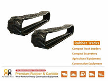 Load image into Gallery viewer, 2pc 12&quot; wide Rubber Track 300x52.5x92, BOBCAT E42 mini excavator