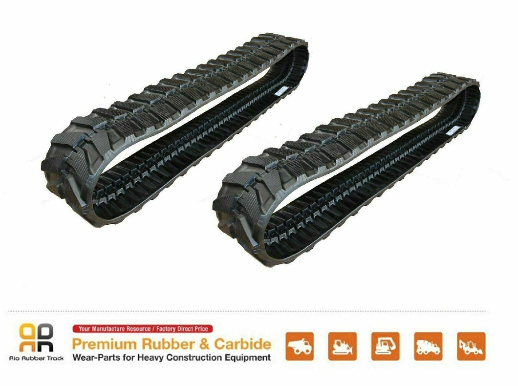 2pc Rubber Track 300x52.5x80 made for New Holland E27.25R Mini Excavator