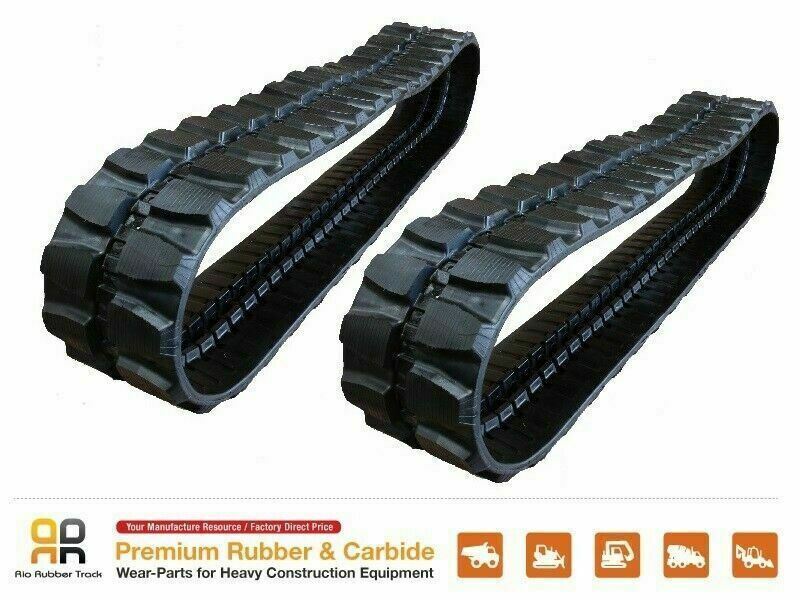 2 pc. Rio Rubber Track 400x72.5x72 made for  Hitachi EX 55 UR/2 Mini Excavator